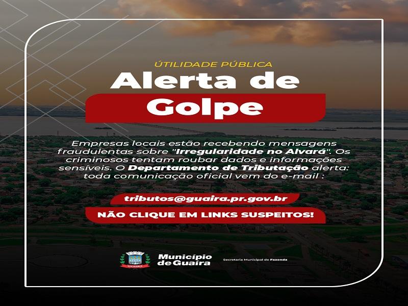 Golpe : O Município de Guaíra alerta para phishing e orienta como se proteger contra fraudes