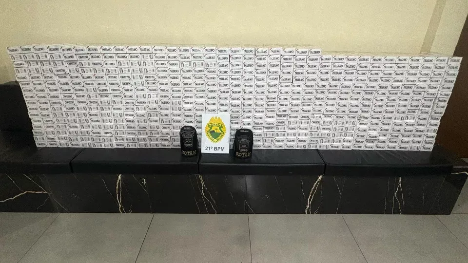 Cigarreiros presos com mais de 5.400 carteiras de cigarros na PR 566