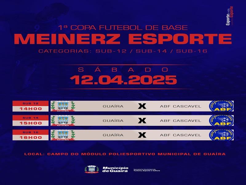 Esportes : Guaíra realiza a 1ª Copa Futebol de Base neste sábado