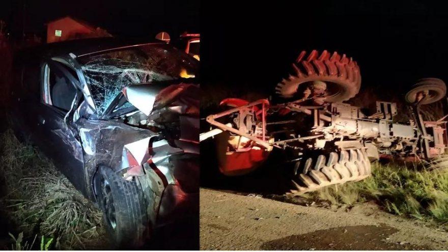 Fatal : Acidente de trânsito entre carro e maquinário tira a vida de condutor de trator