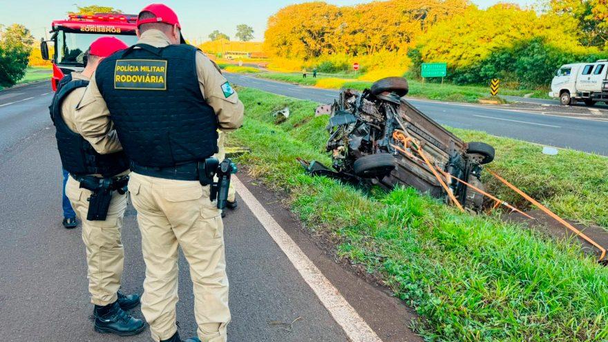 Atenção : Motorista de aplicativo morre em acidente violento na PR-317