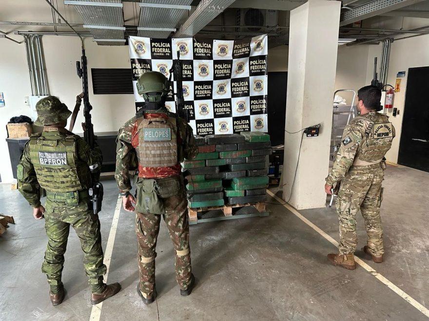 Guaíra : Ação integrada entre PF, BPFron e Exército apreende 658 quilos de maconha em Guaíra