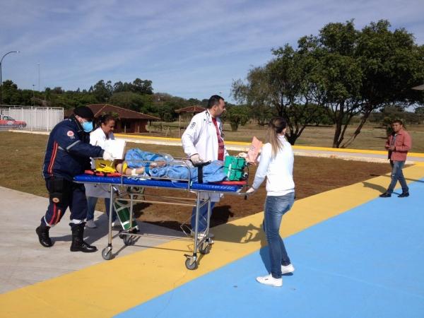 Guaíra : Mulher Vítima de Queimaduras Graves em Guaíra é Transferida de Helicóptero para Toledo
