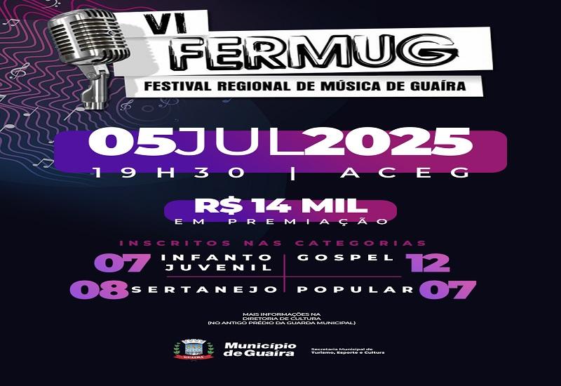 Guaíra: Município divulga número de inscritos e convida a população para prestigiar o VI FERMUG