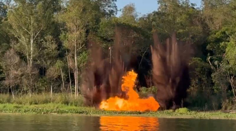 Guaíra PR: Forças policiais explodem porto clandestino