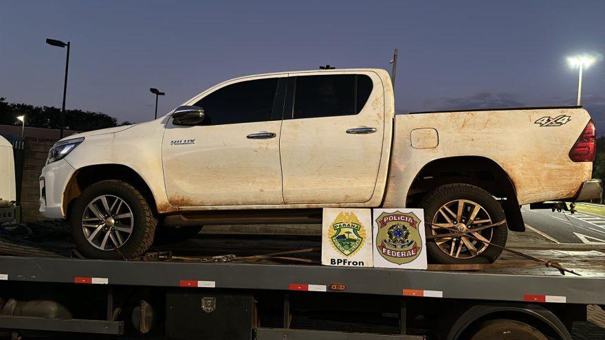 Recuperada: Hilux furtada em Foz do Iguaçu em 2024 é encontrada em área rural de Guaíra