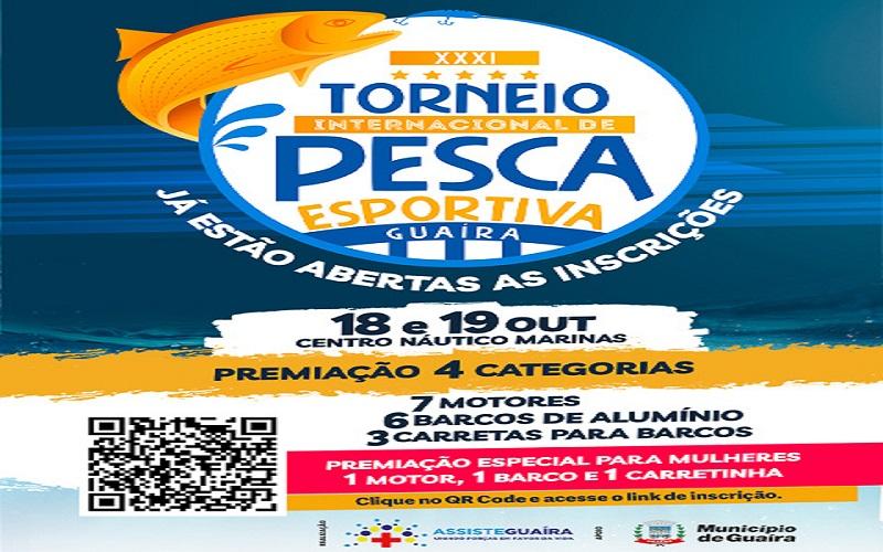 Guaíra: Município divulga inscrições para o XXXI Torneio Internacional de Pesca Esportiva