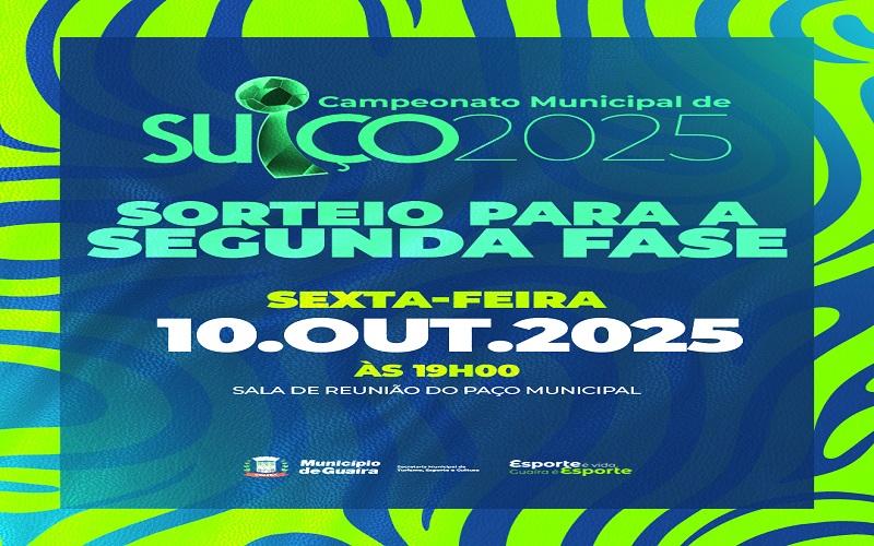 Guaíra: Sorteio definirá confrontos da segunda fase do Campeonato Municipal de Suíço