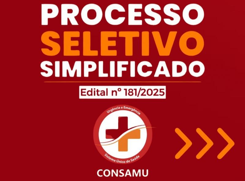 Vagas: Inscrições do processo seletivo do CONSAMU encerram na próxima segunda (27)