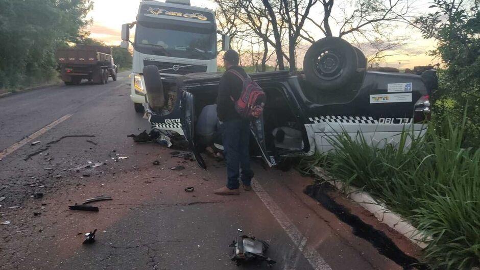 Viatura se envolve em acidente e policial militar morre em Iguatemi (MS)