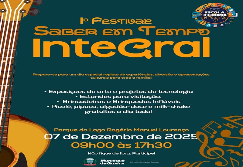 Município de Guaíra apresenta o I Festival Saber em Tempo Integral no Parque do Lago