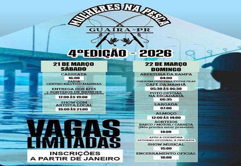 Evento Mulheres na Pesca consolida Guaíra como referência em turismo esportivo feminino