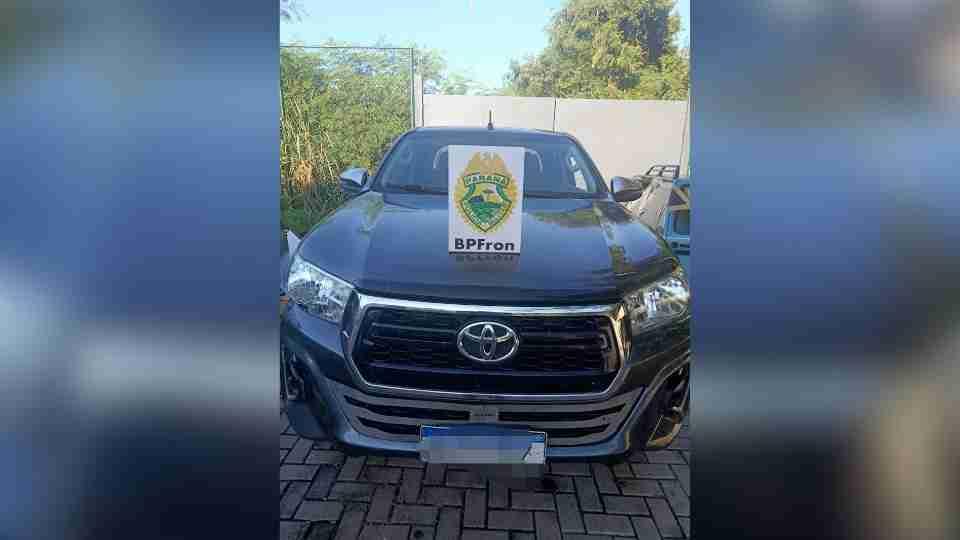Hilux furtada em Toledo é recuperada após perseguição de 80 km na BR-163 e suspeito é preso