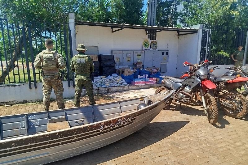 Policiais camuflados em mata apreendem agrotóxicos, cigarros, eletrônicos e emagrecedores em Guaíra