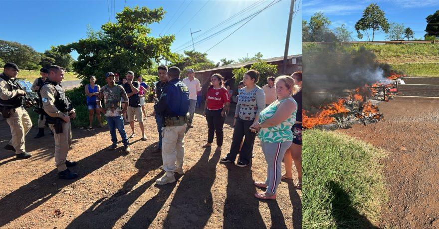 Protesto em Medianeira: moradores alertam para perigos na rodovia