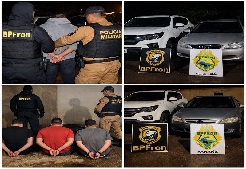 Três pessoas são presas e dois veículos apreendidos em Guaíra