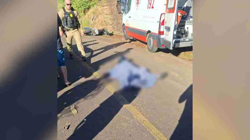 Motociclista morre após colisão com carro na Estrada Linha Alegre em Matelândia