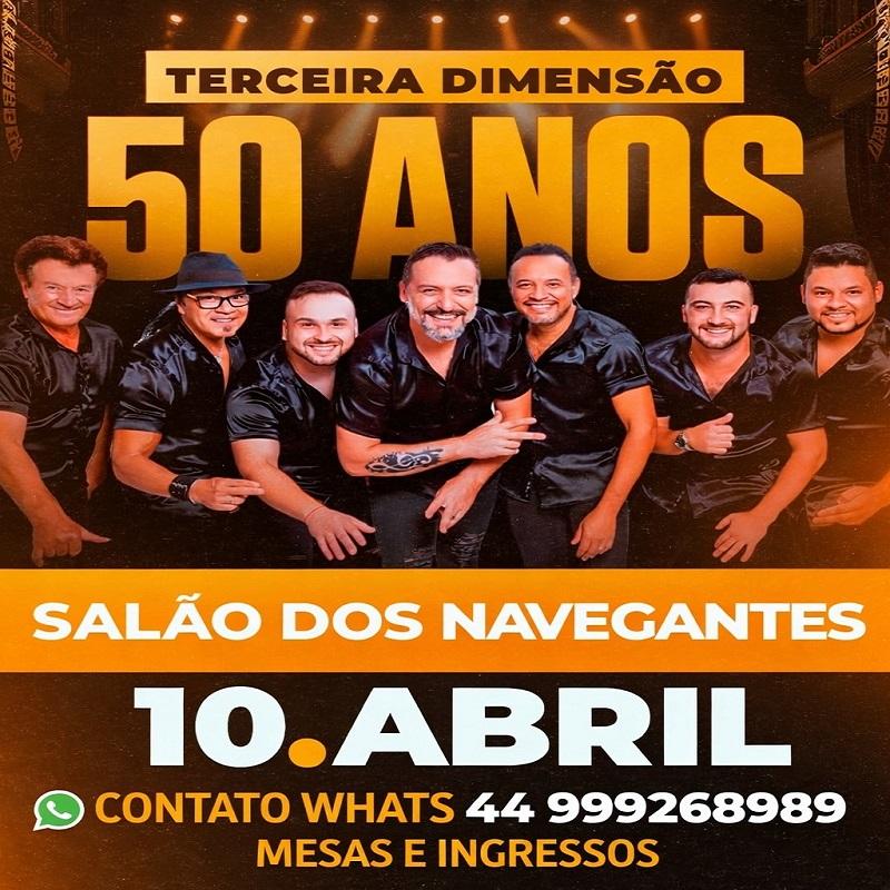 Vem aí o baile do ano em Guaíra: Grupo Terceira Dimensão celebra 50 anos de sucesso