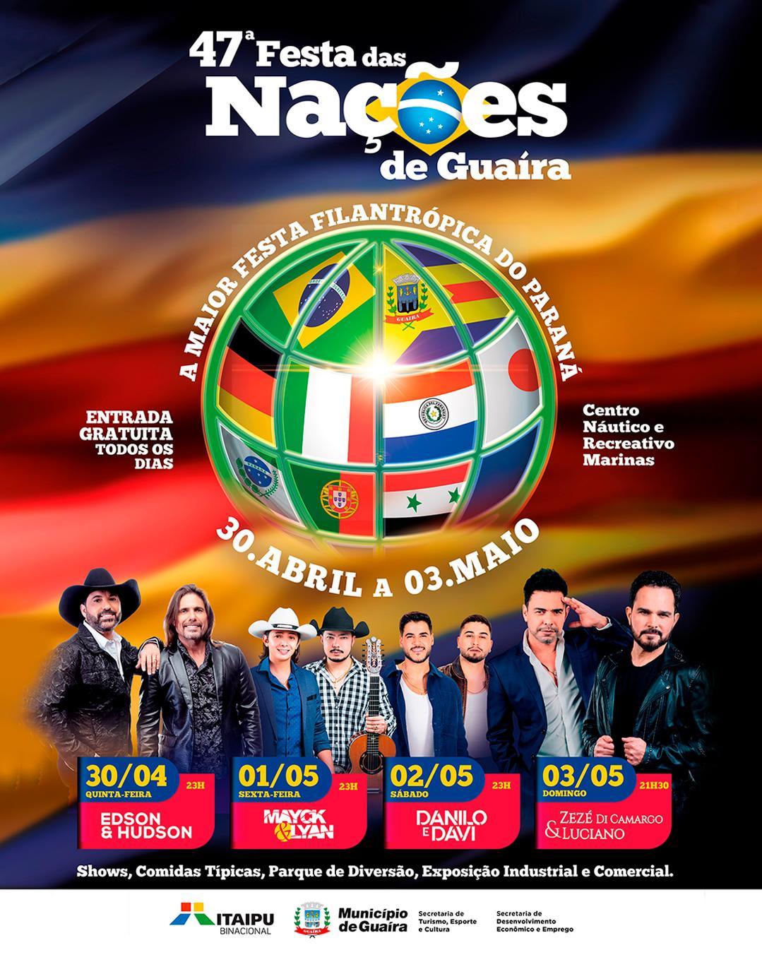 Guaíra realiza a 47ª Festa das Nações: 49 anos de história que unem cultura, gastronomia e solidariedade