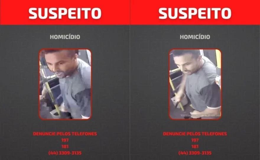 Polícia divulga foto de suspeito de matar passageiro a facadas dentro de ônibus