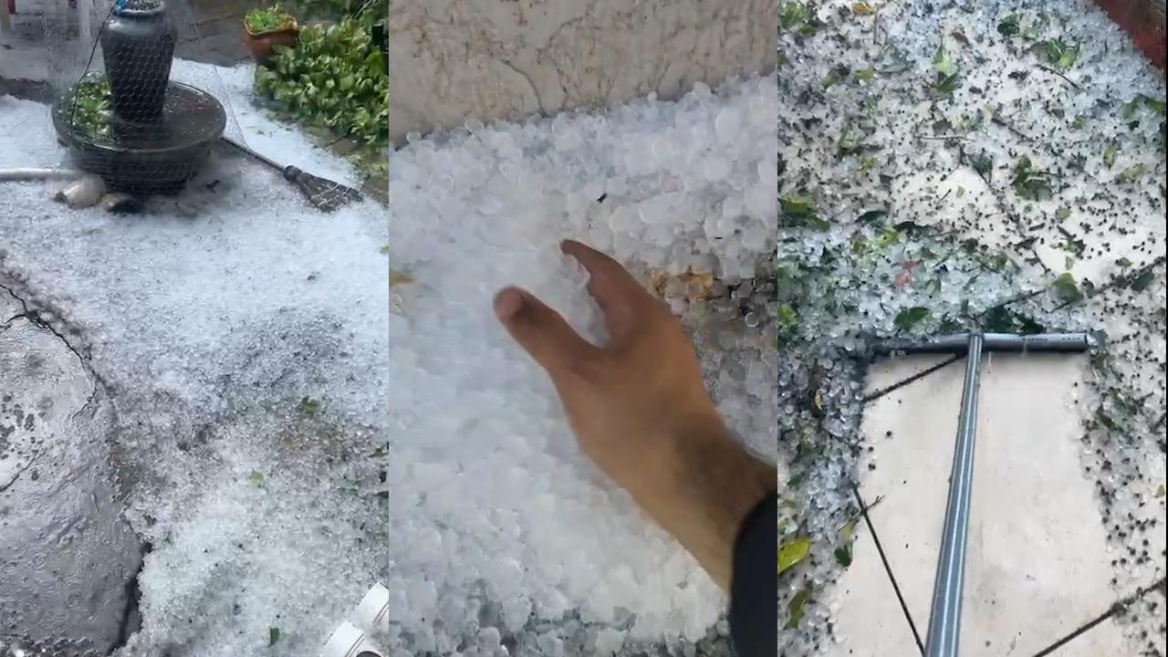 Temporal: Forte chuva de granizo atinge Cascavel e provoca transtornos nesta terça-feira