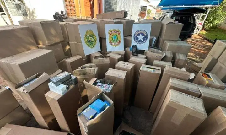 Carga de R$ 10 milhões em celulares é apreendida pela Polícia Federal na BR-369