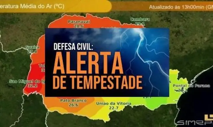 Ciclone extratropical deve provocar tempestades no Paraná
