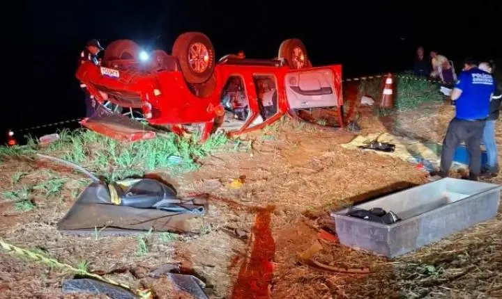 Dois jovens morrem em acidente na PR-471 em Três Barras do Paraná