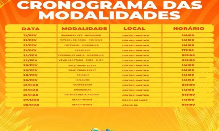 Guaíra divulga calendário oficial do Festival de Verão Guaíra 40º – 2026