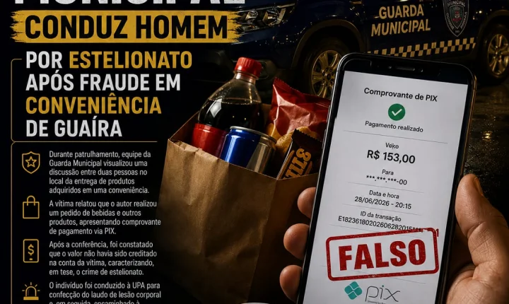 Guaíra: Guarda Municipal conduz homem por estelionato após fraude em conveniência de Guaíra 