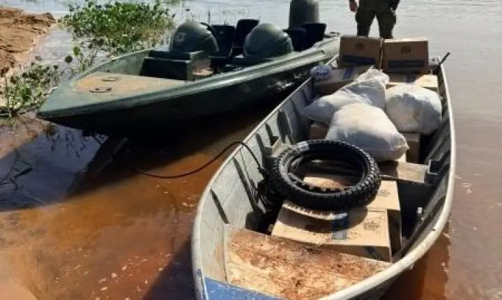 Guaíra: Polícia intercepta barco com contrabando e prende foragido durante operação