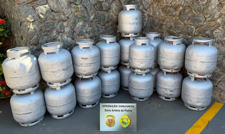 Santo Antônio da Platina: PCPR e PMPR prendem homem por depósito clandestino de botijões de gás