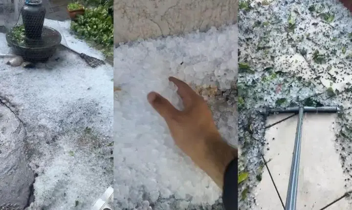 Temporal: Forte chuva de granizo atinge Cascavel e provoca transtornos nesta terça-feira